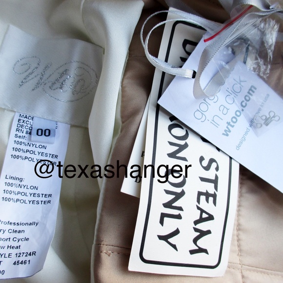 NWT Wtoo Rylan Long Sleeve Gown Sz 00 Ivory - Picture 12 of 16